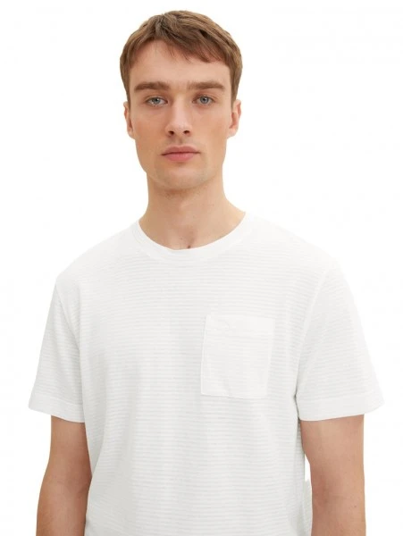 Tom Tailor T-Shirt Halbarm Basic T-shirt, Off White 6 Tom Tailor T-Shirt Halbarm Basic T-shirt, Off White – Bild 6