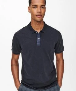 Only & Sons Polo Halbarm ONSTRAVIS SLIM WASHED SS POLO NOOS, Dark Navy -Lloyd Gürtel Shop ff20388e 6428 f78a 9514 ce6270da7b19 600x600